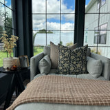 Beige & Brown Gingham Pillow - 20x20