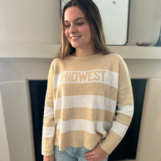 Wide Striped Midwest Sweater