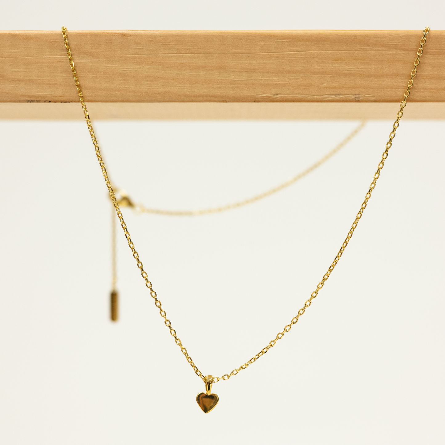 Mini Heart Pendant Necklace: 18k Gold Plated
