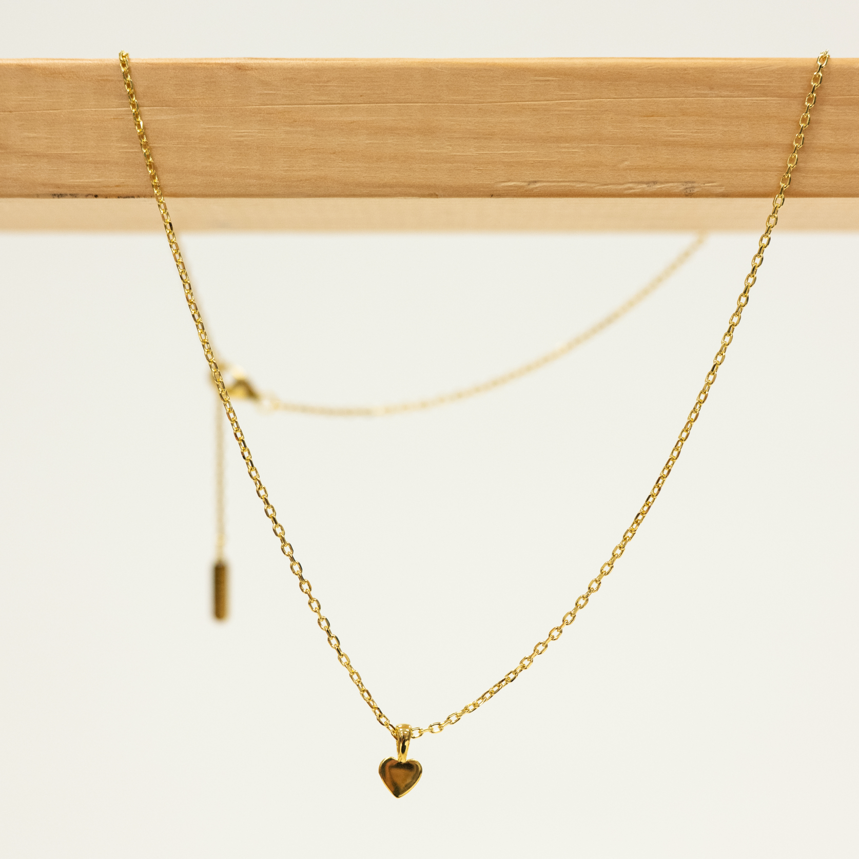 Mini Heart Pendant Necklace: 18k Gold Plated
