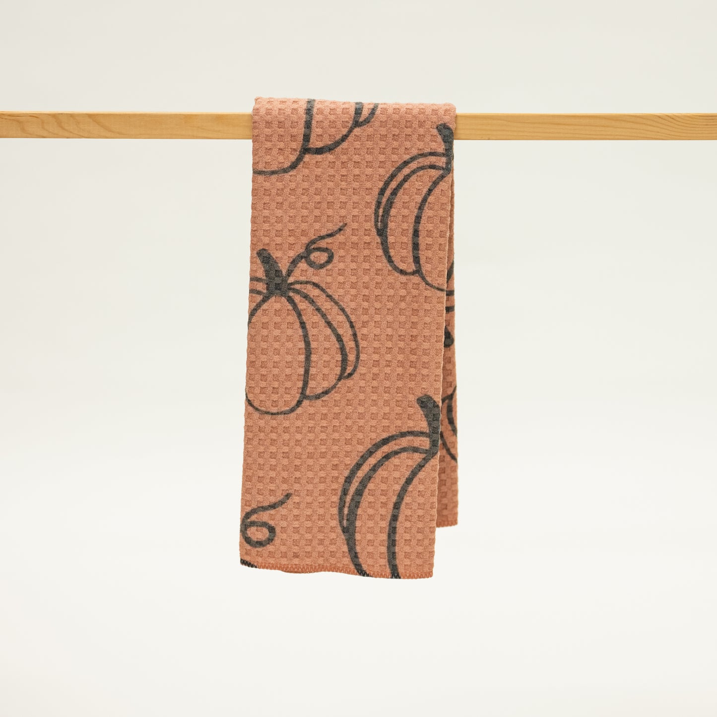 Burnt Orange + Pumpkin Microfiber Kitchen Towel For Fall Kitchen
