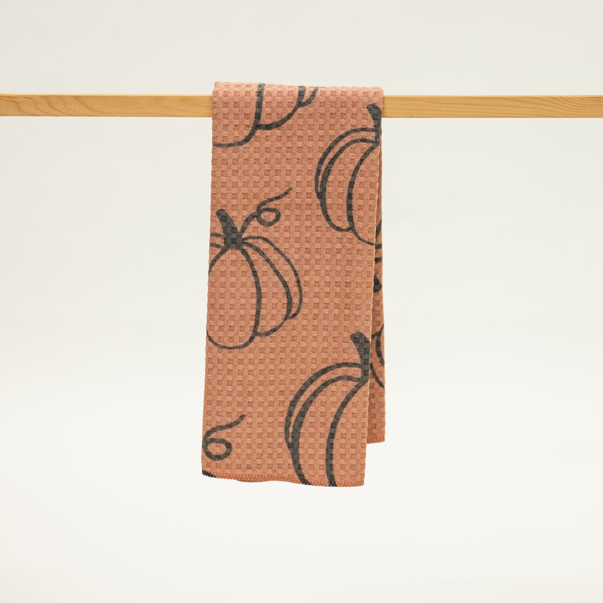 Burnt Orange + Pumpkin Microfiber Kitchen Towel For Fall Kitchen