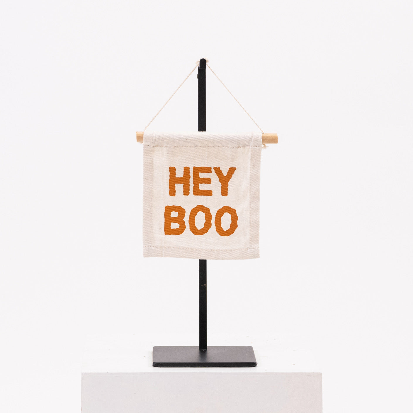 Hey Boo Canvas Sign