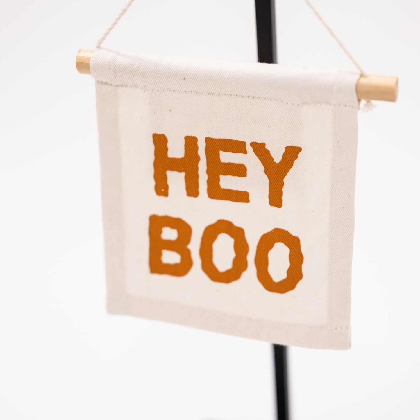 Hey Boo Canvas Sign