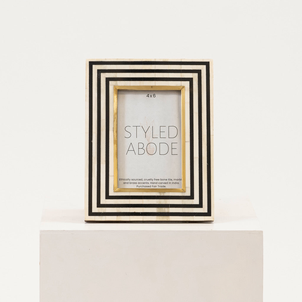 Black, White & Brass Frame: Two Sizes – Styled Abode