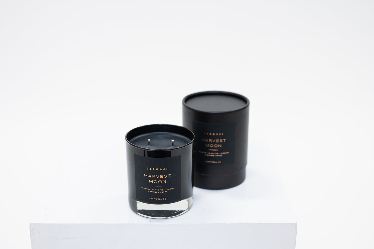 Fall Candle - Black Glass Tumbler