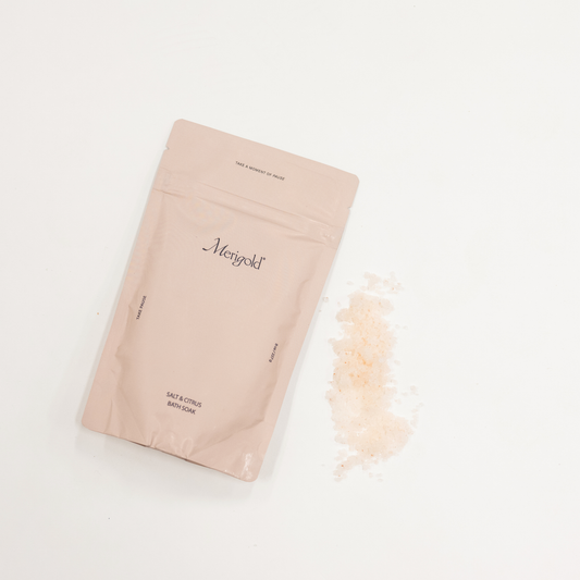 salt and citrus bath soak with epsom salt for relaxation and hydration