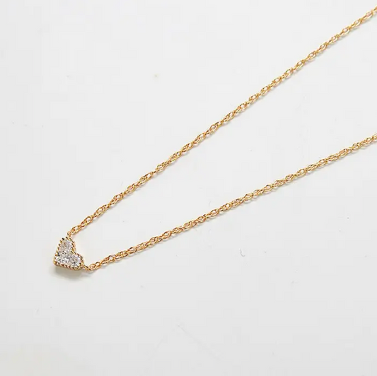 Pave Heart Necklace