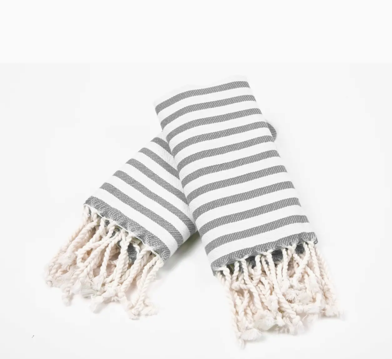 Grey Stripe Turkish Hand Towel