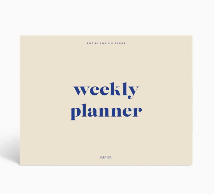 White Weekly Desk Planner