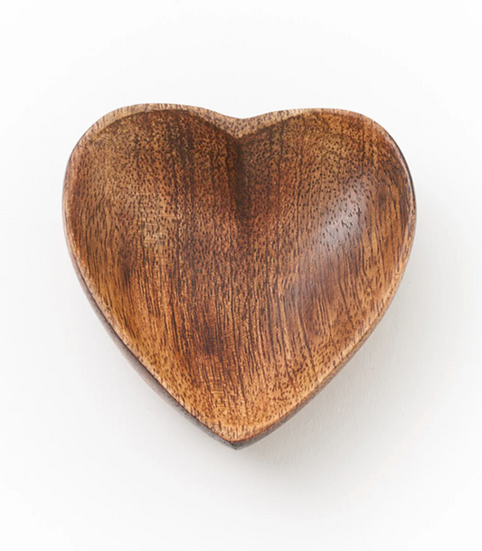 Mini Heart Tray - Mango Wood