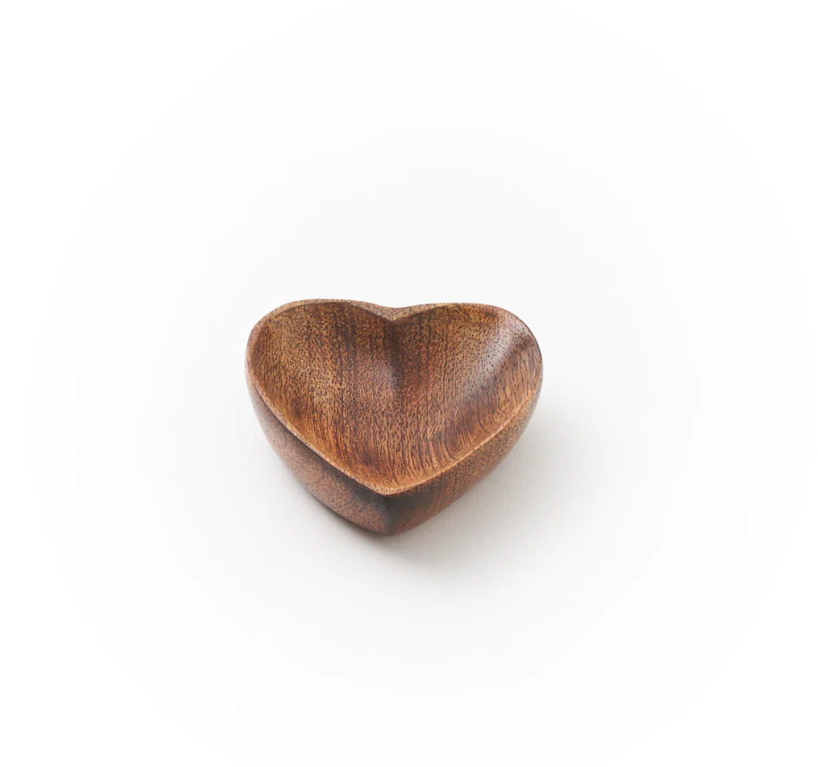 Mini Heart Tray - Mango Wood