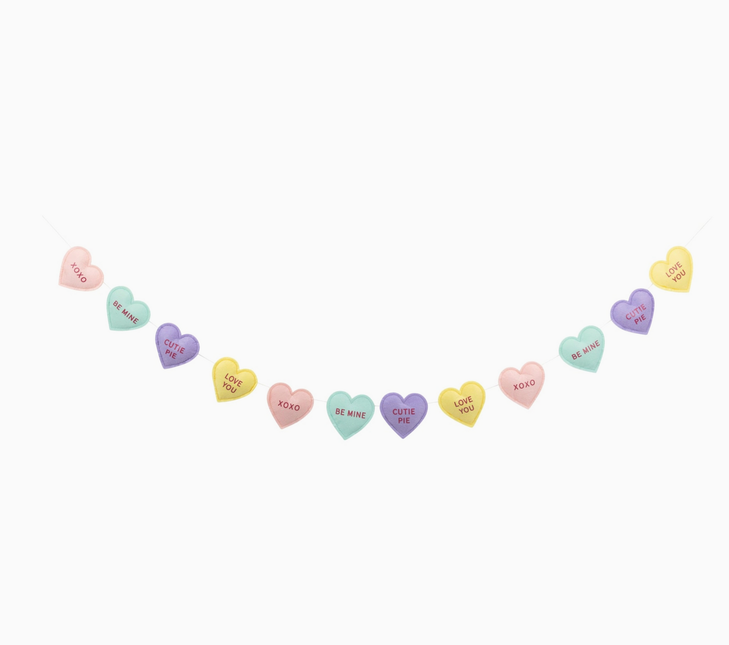 Conversation Heart Felt Banner