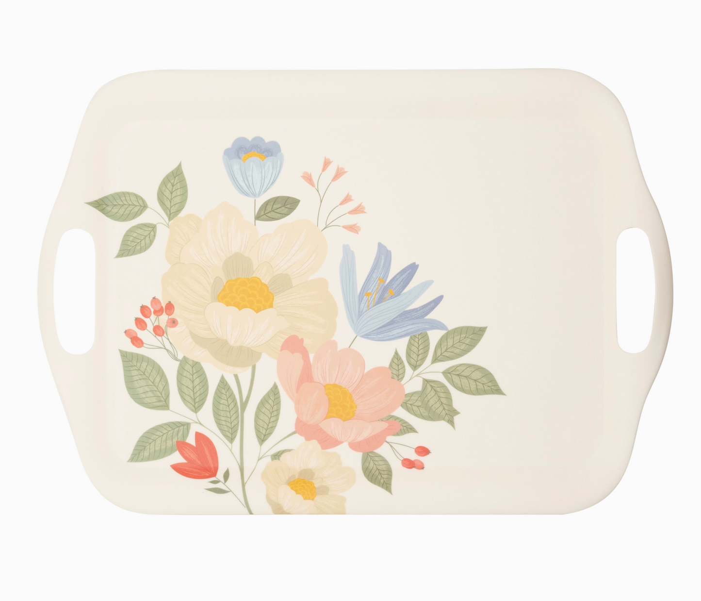 Spring Floral Bamboo Tray