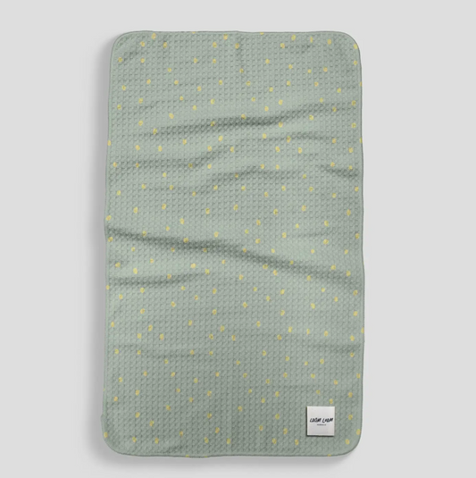 Sage Green & Yellow Microfiber Kitchen Towel