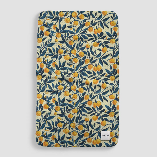 Oranges with Green Leaf Microfiber Kitchen Towel