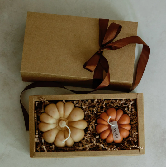 Pumpkin Candle Set - Butterscotch & Terracotta