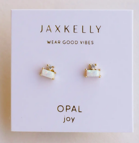 Opal Double Stack Stud Earring