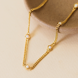 White Opal Necklace: 18k Gold Plated