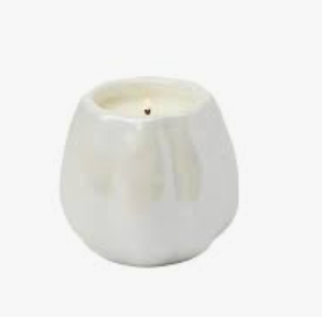 White Metallic Pumpkin Candle 9oz