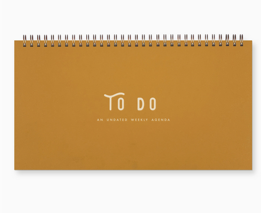 Undated Weekly Planner - To Do In Mustard