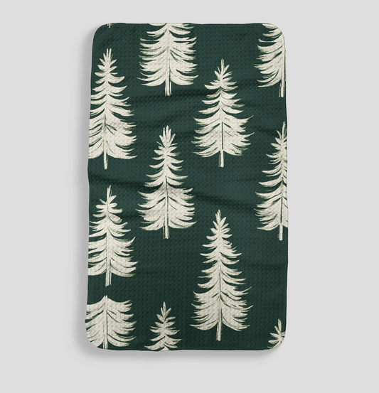 Evergreen Trees Microfiber Kitchen Towel