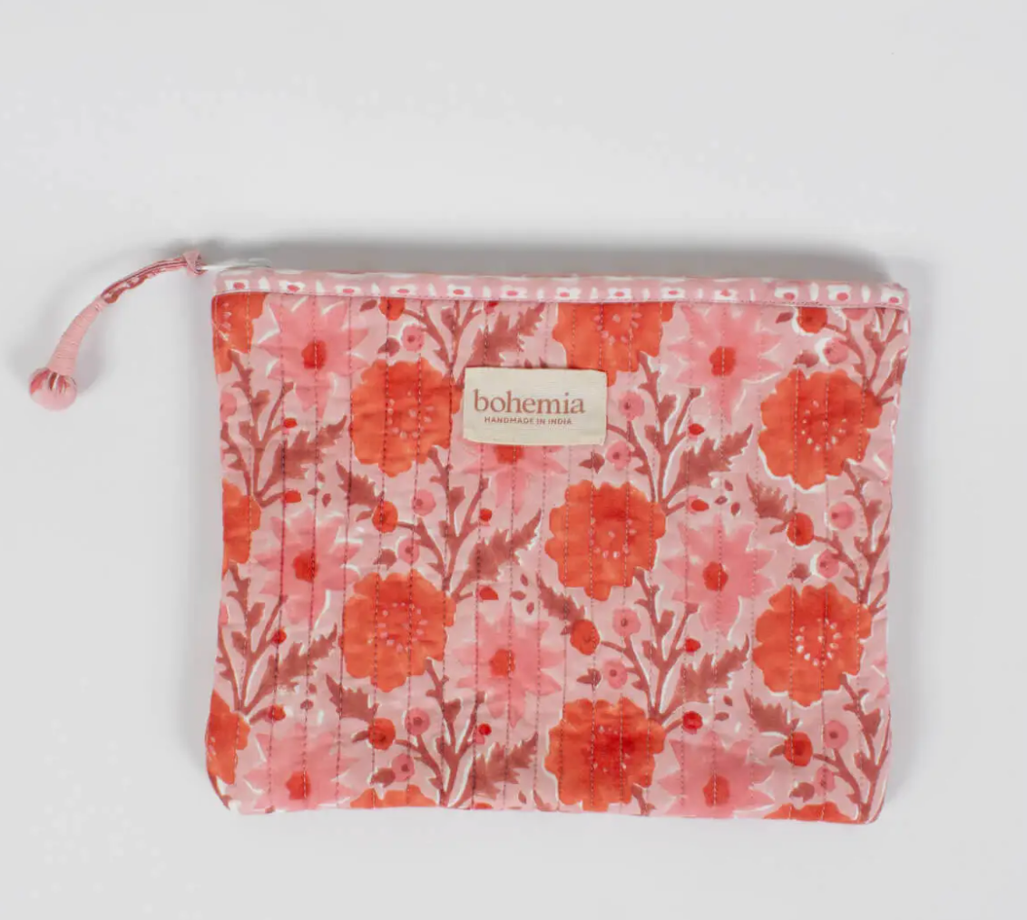 Quilted Zip Pouch, Large