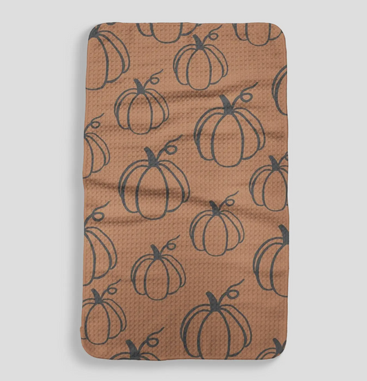 Burnt Orange + Pumpkin Microfiber Kitchen Towel