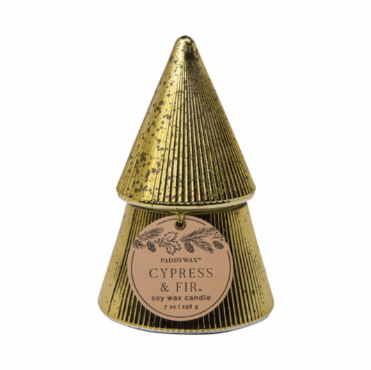 Cypress + Fir: Gold Mercury Tree Candle