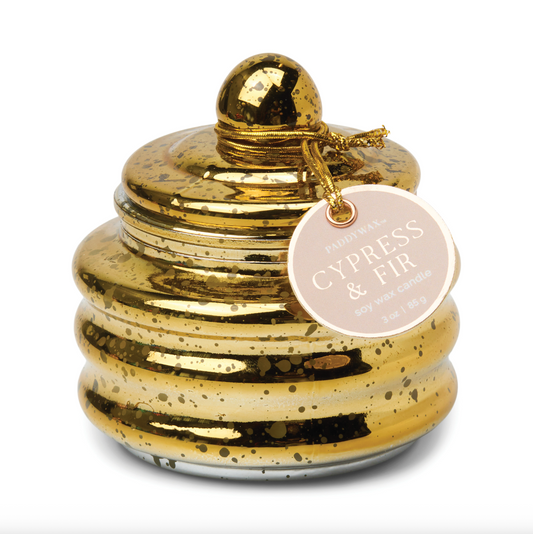 Cypress + Fir: Gold Mercury Beam Candle