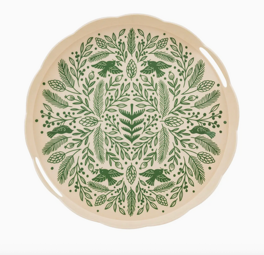 Winter Woodland Tray: Green + White