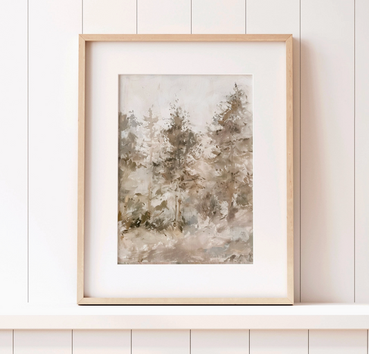 Pine Tree Forest Artwork Print