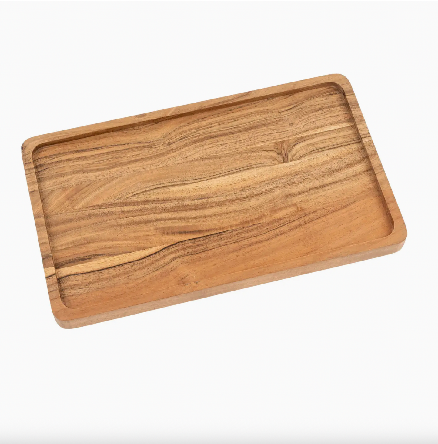 Heritage Acacia Wood Tray: Rectangular