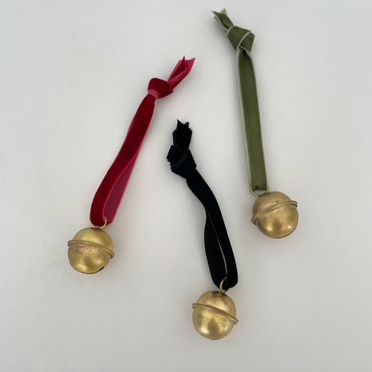 Brass Jingle Bell Ornament 1-1/4"
