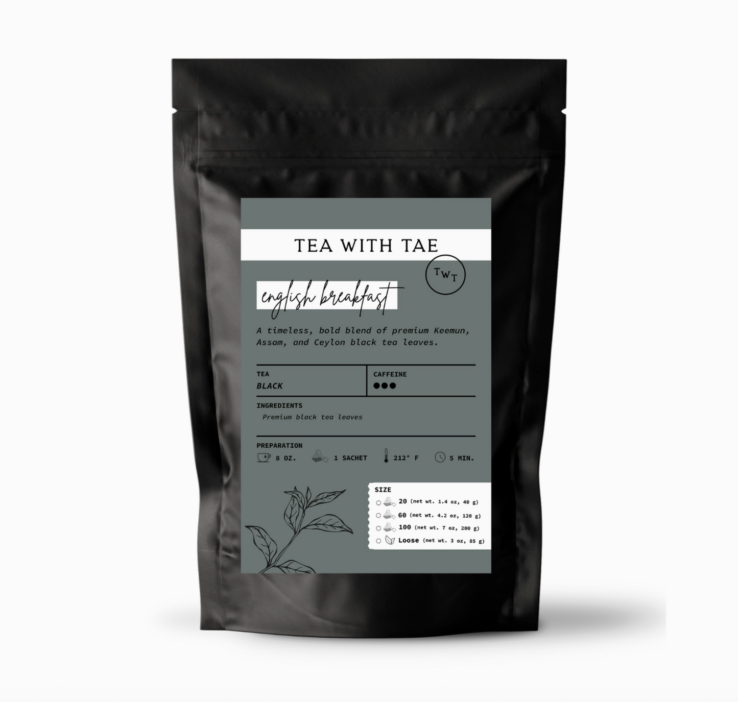 English Breakfast Herbal Tea: 20 Bags