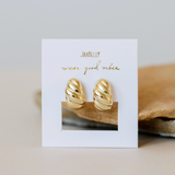 Gold Swirl Hoop Earring