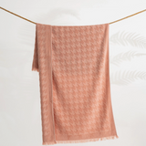 Salmon Houndstooth Turkish Bath Towel
