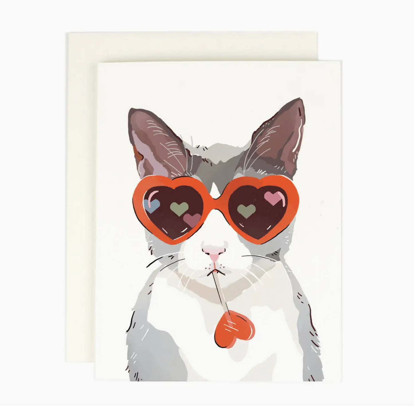 Heart Eye Cat: Single Card