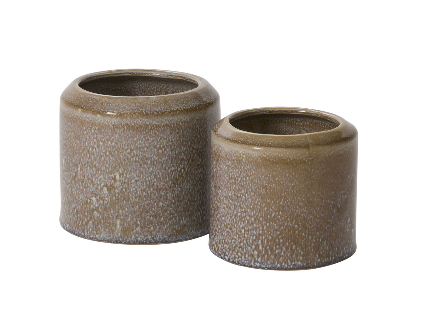 Brown Speckled Flower Pot