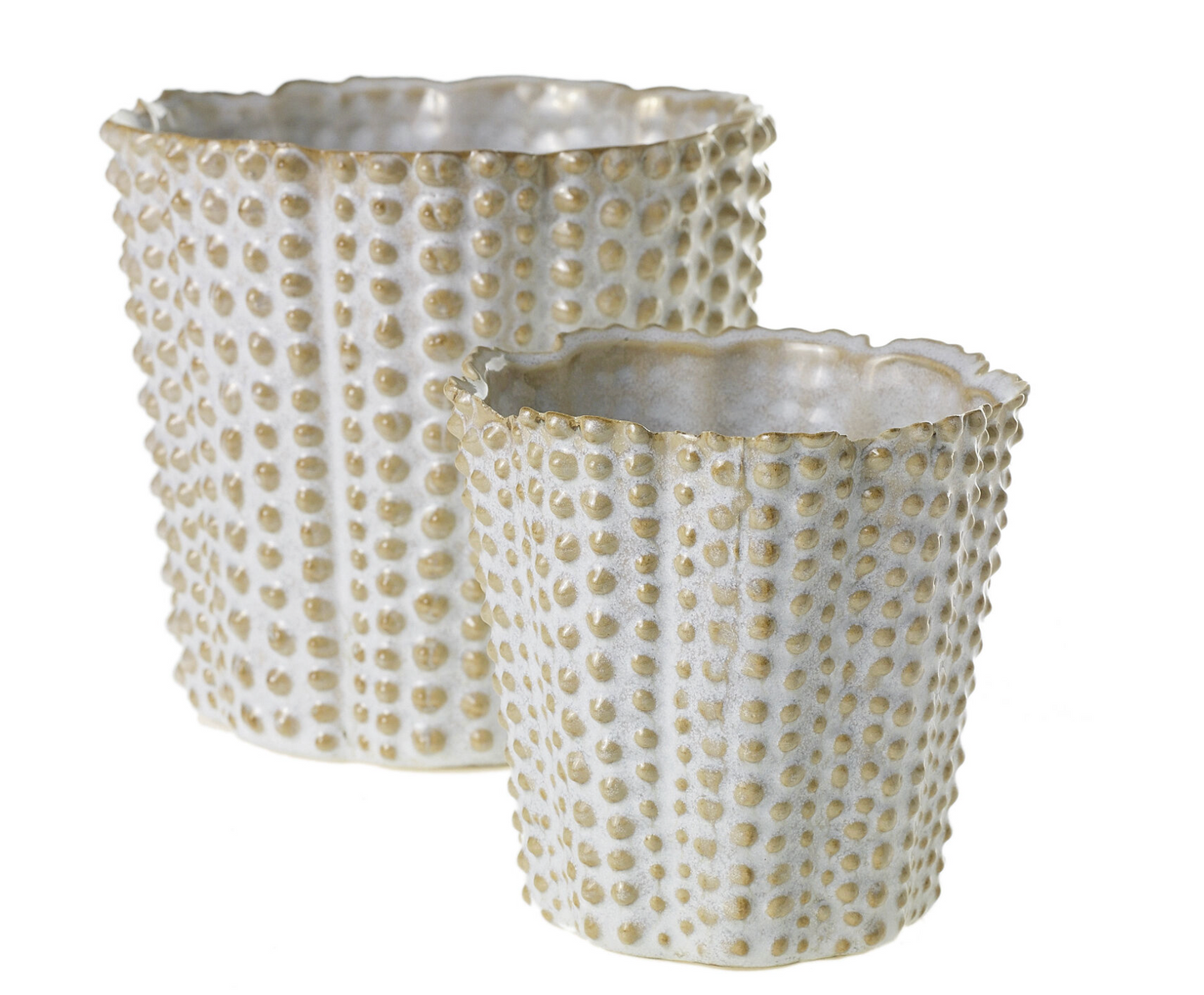 Vintage Spotted Flower Pot