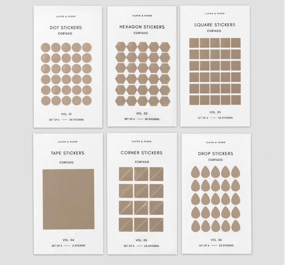 Mini Shaped Sticker Set