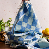 Turkish Kitchen Towel: Geometric Blue