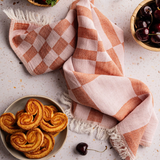 Turkish Kitchen Towel: Geometric Pink