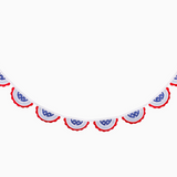 Red, White + Blue Scalloped Banner: Outdoor