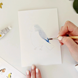 Paintable Notecards: Birds