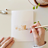 Paintable Notecards: Potted Plants