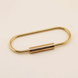Brass Oval Keychain