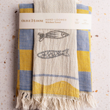 Turkish Kitchen Towel Set: Sardine