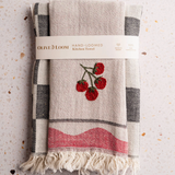 Turkish Kitchen Towel Set: Tomato