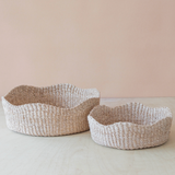 Scalloped Woven Tray: 2 Sizes